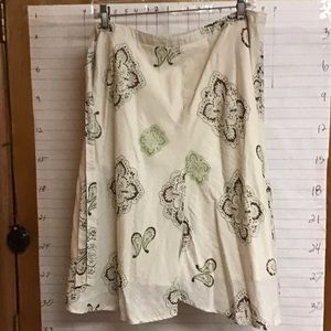 OLD NAVY  women's midi skirt  sz 8  cream